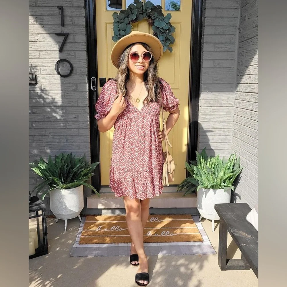 Pinkblush dainty flower floral print mini dress nwt - Picture 5 of 11